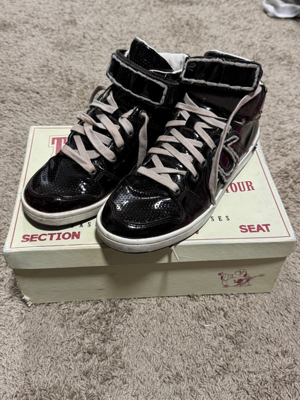 True Religion Patent sneakers Sz 9